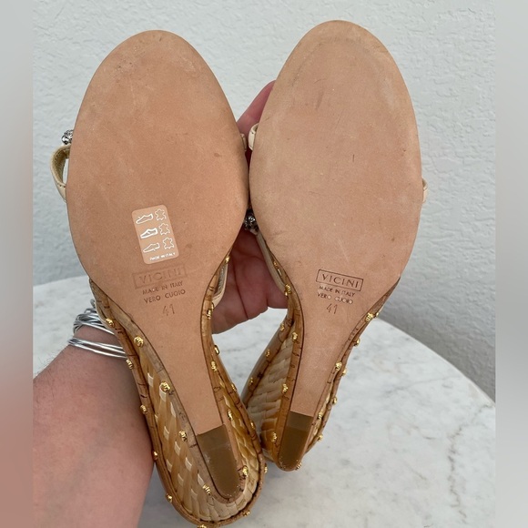 Giuseppe Zanotti Y2K Studded Wedge Sandals Size 41 - Picture 11 of 16